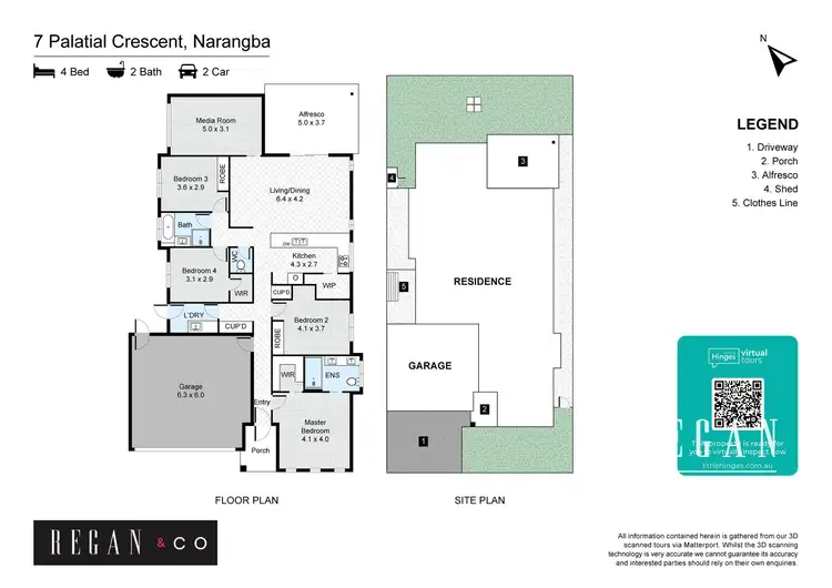 Floorplan of Homely house listing, 7 Palatial Crescent, Narangba QLD 4504