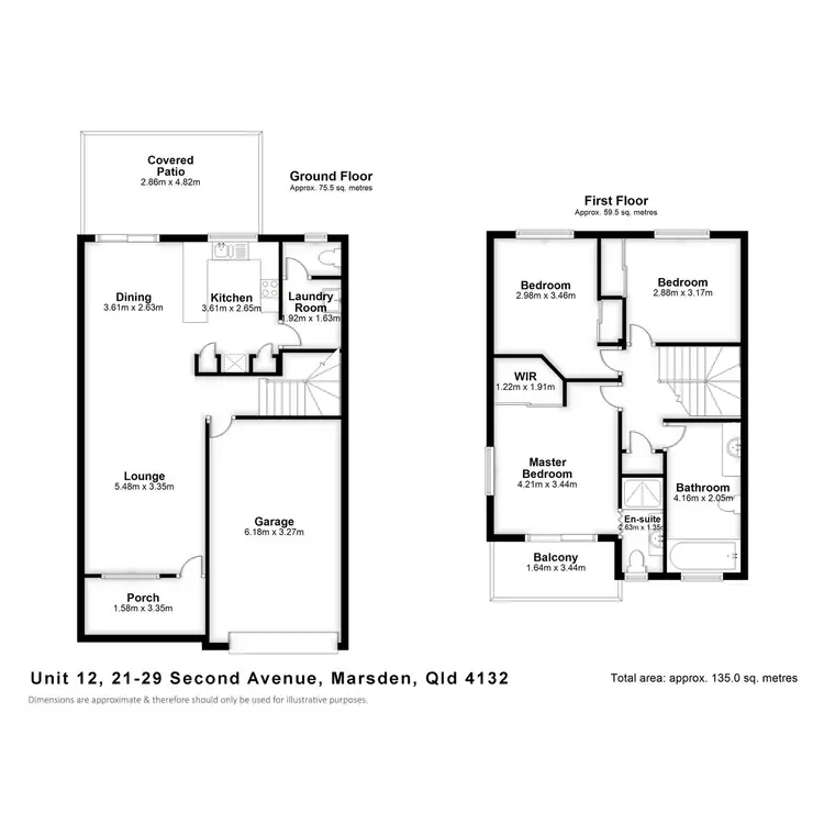 Floorplan of Homely townhouse listing, 12/21-29 Second Avenue, Marsden QLD 4132