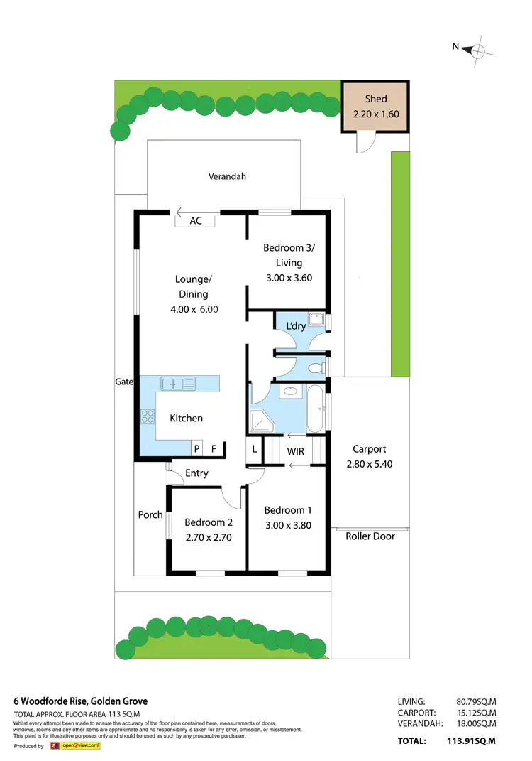 Floorplan of Homely house listing, 6 Woodforde Rise, Golden Grove SA 5125