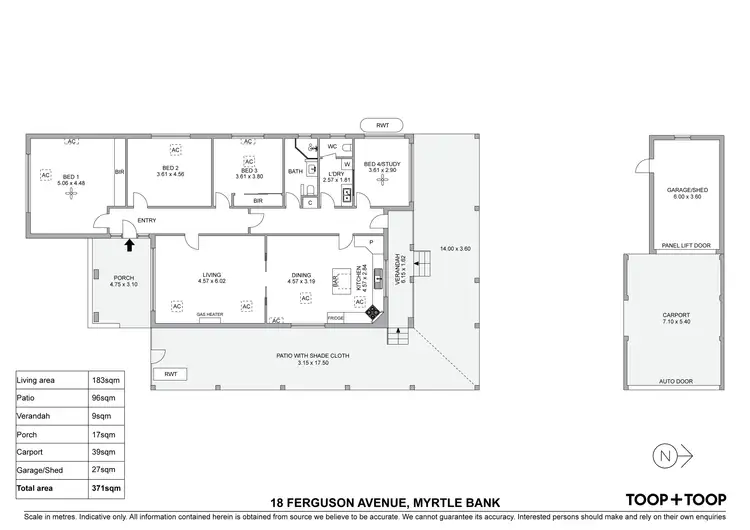 Floorplan of Homely house listing, 18 Ferguson Avenue, Myrtle Bank SA 5064