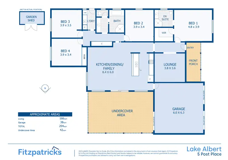 Floorplan of Homely house listing, 5 Post Place, Lake Albert NSW 2650