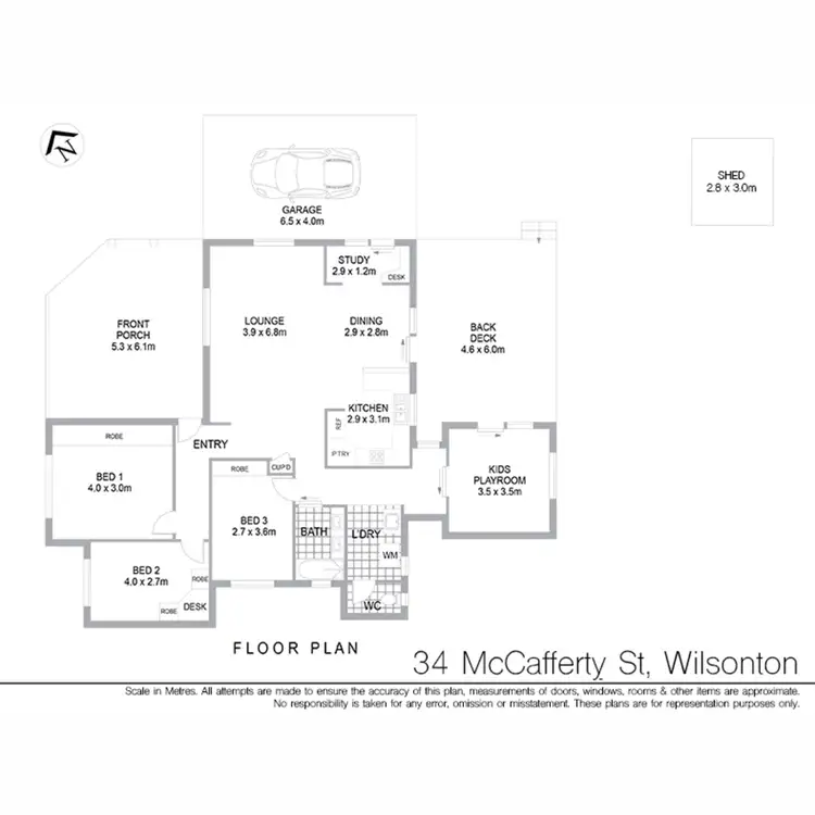 Floorplan of Homely house listing, 34 McCafferty Street, Wilsonton QLD 4350