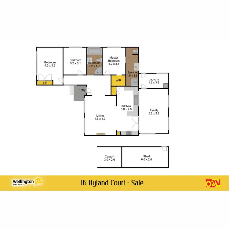 Floorplan of Homely house listing, 16 Hyland Court, Sale VIC 3850