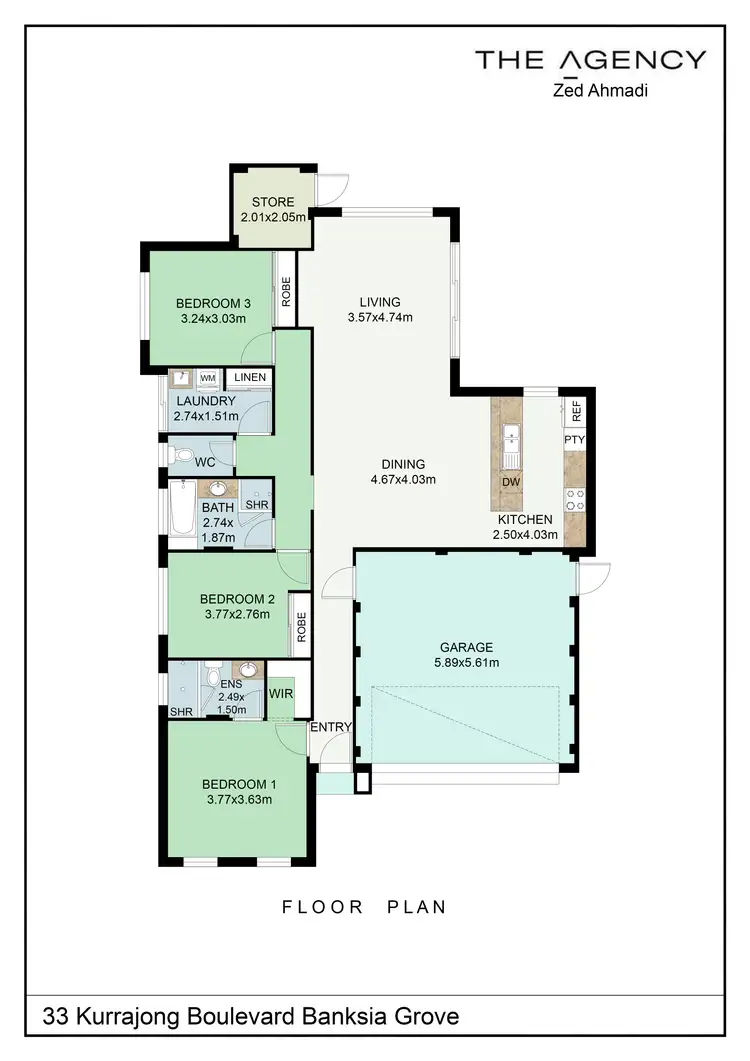 Floorplan of Homely house listing, 33 Kurrajong Boulevard, Banksia Grove WA 6031
