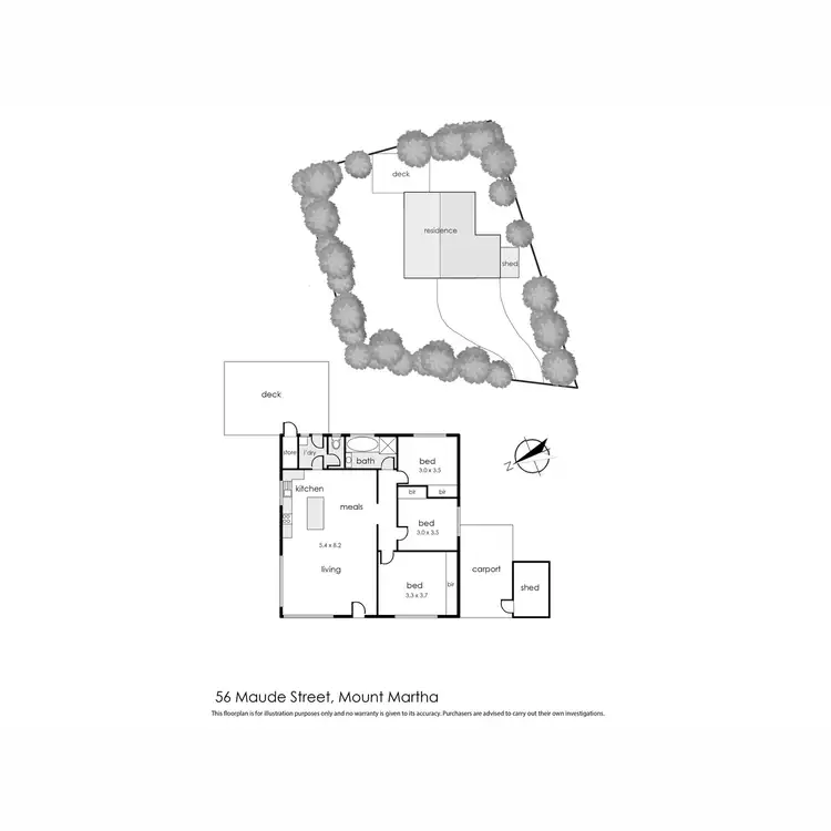 Floorplan of Homely house listing, 56 Maude Street, Mount Martha VIC 3934