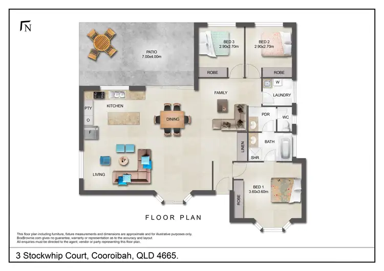 Floorplan of Homely house listing, 3 Stockwhip Court, Cooroibah QLD 4565