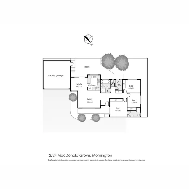 Floorplan of Homely unit listing, 2/24 MacDonald Grove, Mornington VIC 3931