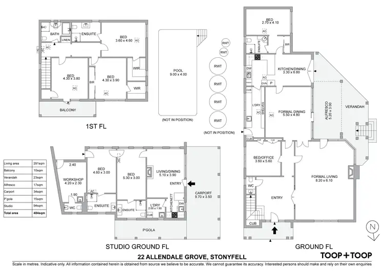 Floorplan of Homely house listing, 22 Allendale Grove, Stonyfell SA 5066