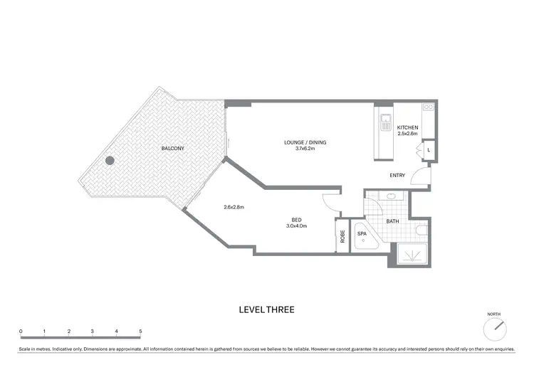 Floorplan of Homely apartment listing, 303/187 Kent Street, Sydney NSW 2000