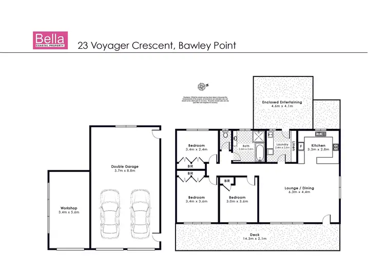 Floorplan of Homely house listing, 23 Voyager Crescent, Bawley Point NSW 2539