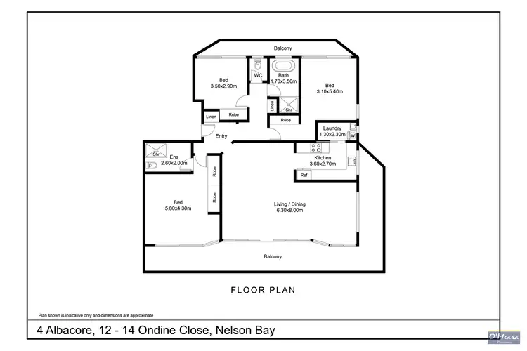 Floorplan of Homely apartment listing, 4/12 ONDINE Close, Nelson Bay NSW 2315