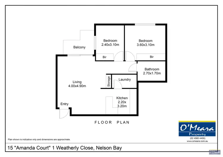 Floorplan of Homely unit listing, 15/1 Weatherly Close, Nelson Bay NSW 2315