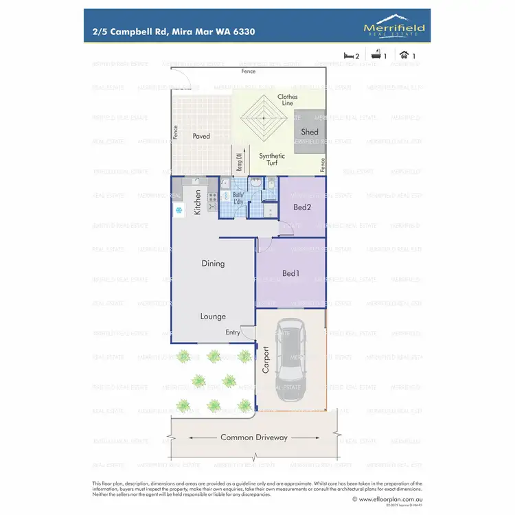 Floorplan of Homely unit listing, 2/5 Campbell Road, Mira Mar WA 6330