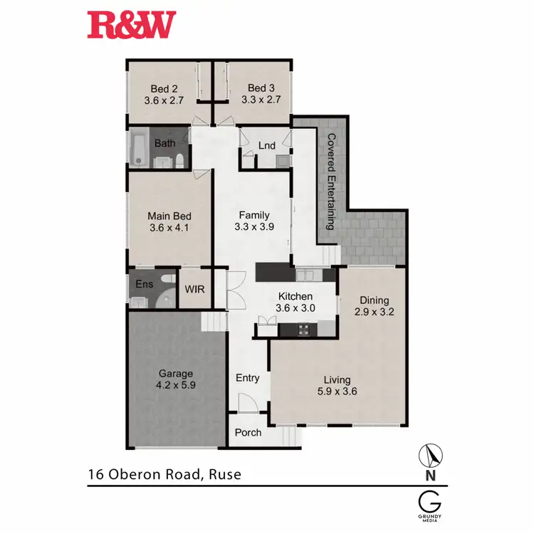 Floorplan of Homely house listing, 16 Oberon Road, Ruse NSW 2560