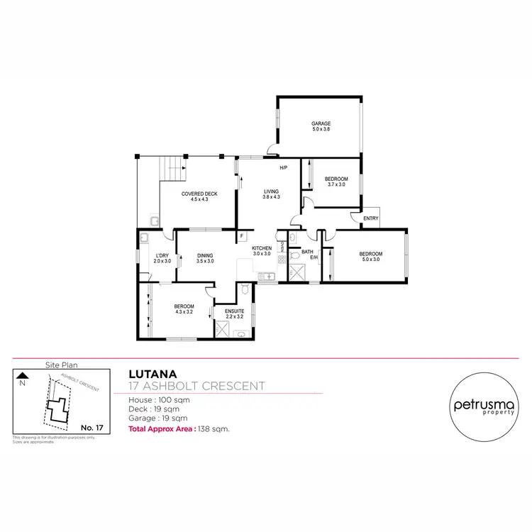 Floorplan of Homely house listing, 17 Ashbolt Crescent, Lutana TAS 7009