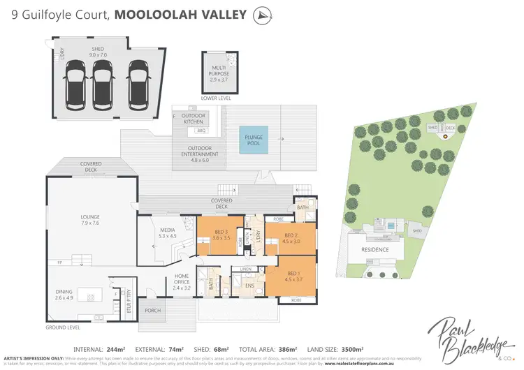 Floorplan of Homely house listing, 9 Guilfoyle Court, Mooloolah Valley QLD 4553