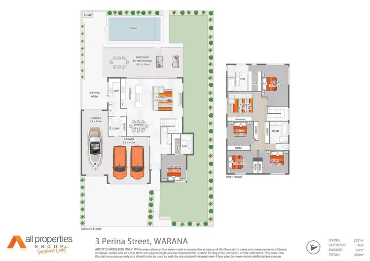 Floorplan of Homely house listing, 3 Perina Street, Warana QLD 4575
