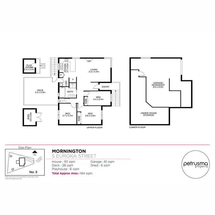 Floorplan of Homely house listing, 5 Euroka Street, Mornington TAS 7018