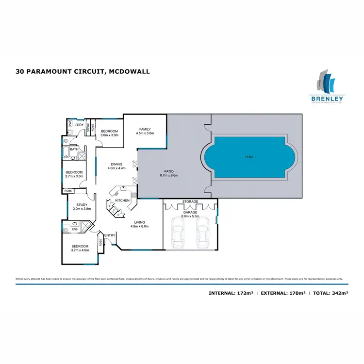 Floorplan of Homely house listing, 30 Paramount Circuit, Mcdowall QLD 4053