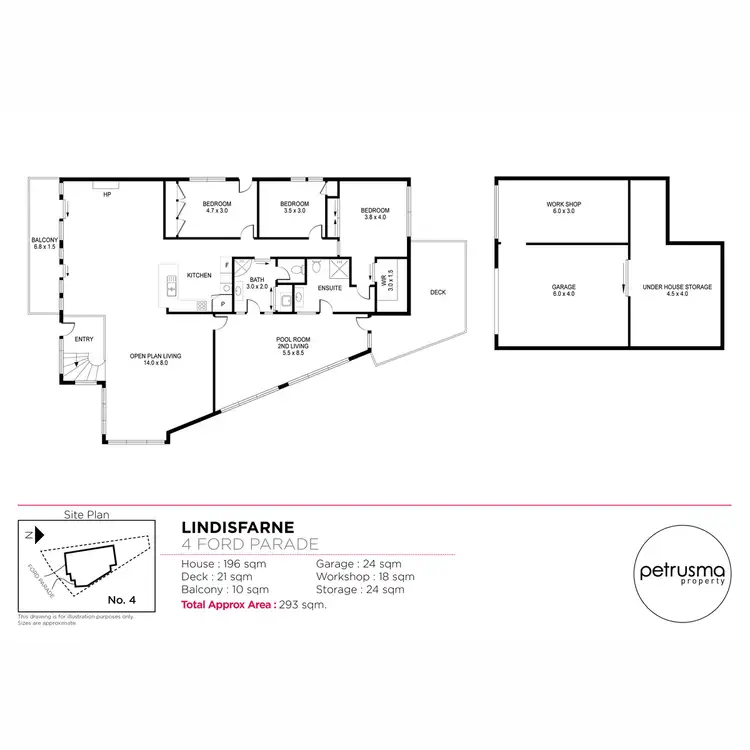 Floorplan of Homely house listing, 4 Ford Parade, Lindisfarne TAS 7015