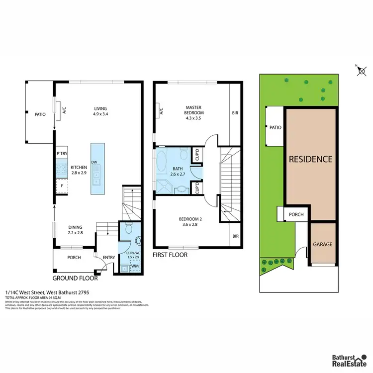 Floorplan of Homely unit listing, 1/14C West Street, West Bathurst NSW 2795