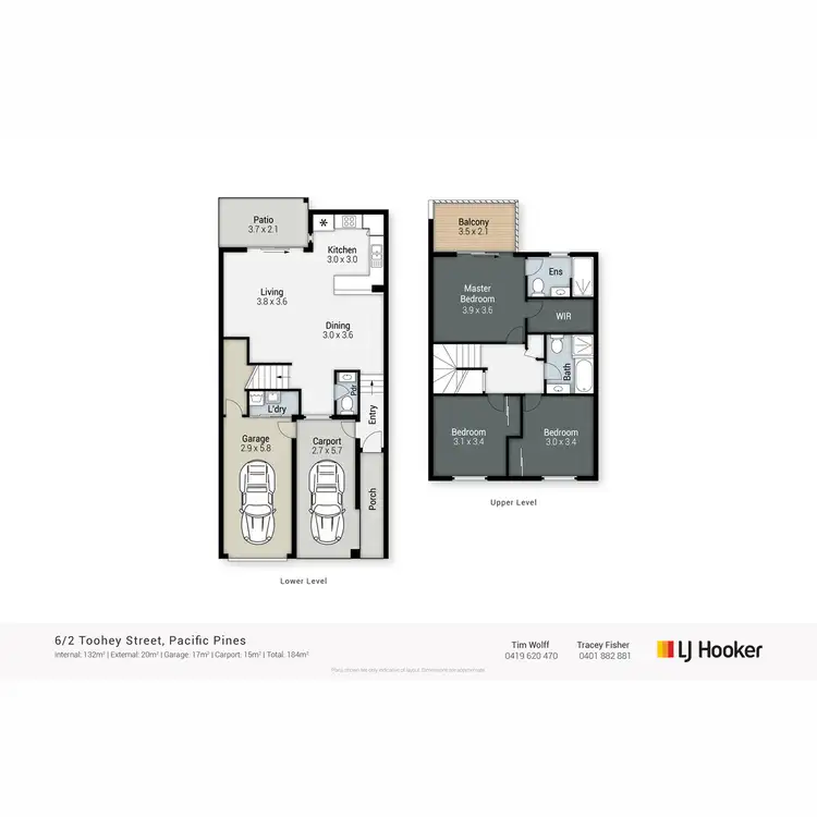 Floorplan of Homely townhouse listing, 6/2 Toohey Street, Pacific Pines QLD 4211