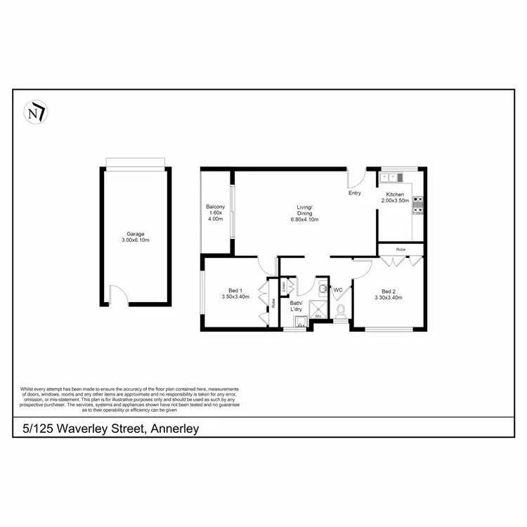 Floorplan of Homely unit listing, 5/125 Waverley Street, Annerley QLD 4103