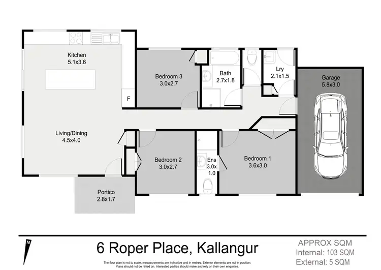 Floorplan of Homely house listing, 6 Roper Place, Kallangur QLD 4503