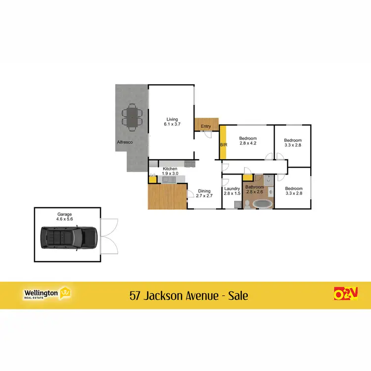 Floorplan of Homely house listing, 57 Jackson Avenue, Sale VIC 3850