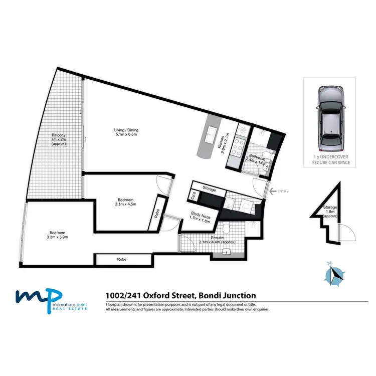 Floorplan of Homely apartment listing, 1002/241 Oxford Street, Bondi Junction NSW 2022