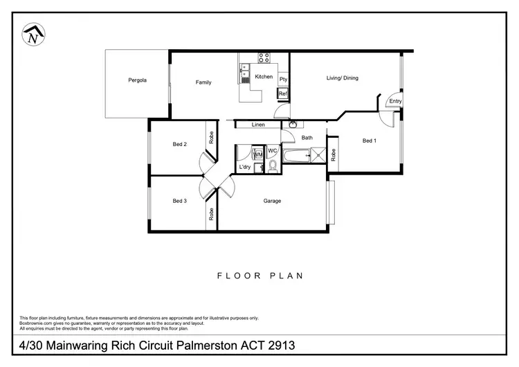 Floorplan of Homely apartment listing, 4/30 Mainwaring Rich Circuit, Palmerston ACT 2913
