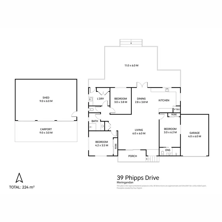 Floorplan of Homely house listing, 39 Phipps Drive, Meringandan West QLD 4352