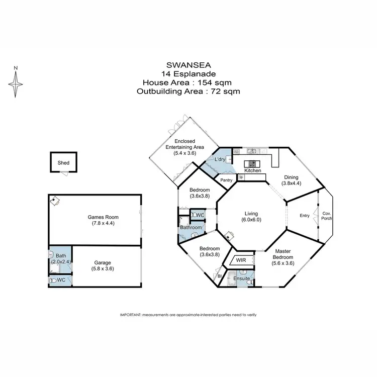 Floorplan of Homely house listing, 14 Esplanade, Swansea TAS 7190