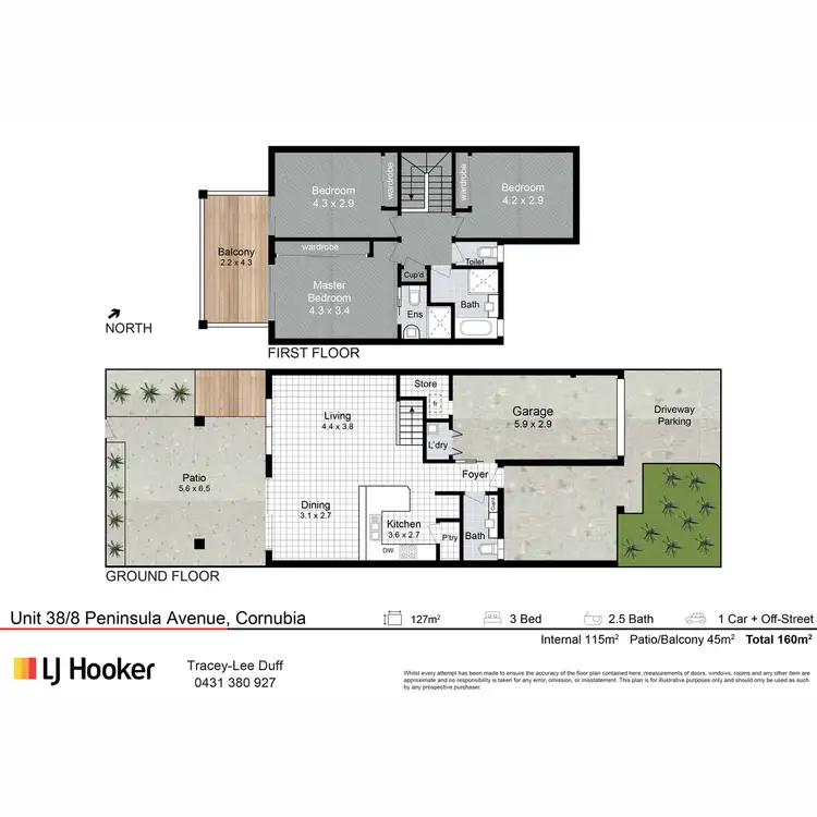 Floorplan of Homely townhouse listing, 38/8 Peninsula Avenue, Cornubia QLD 4130