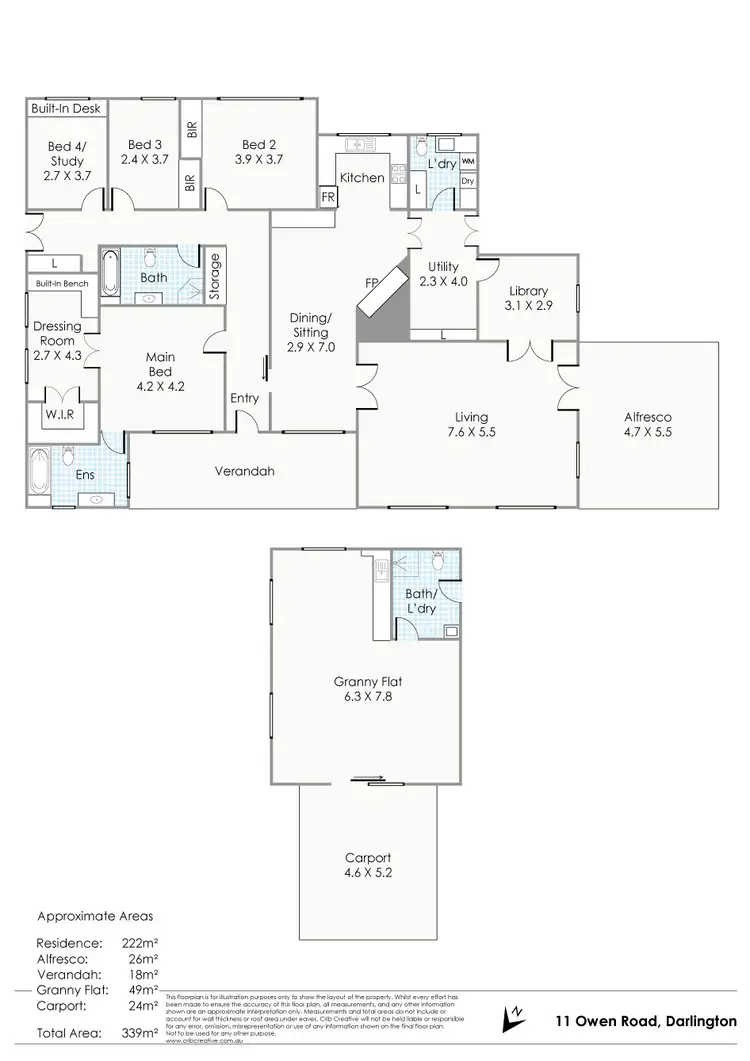 Floorplan of Homely house listing, 11 Owen Road, Darlington WA 6070