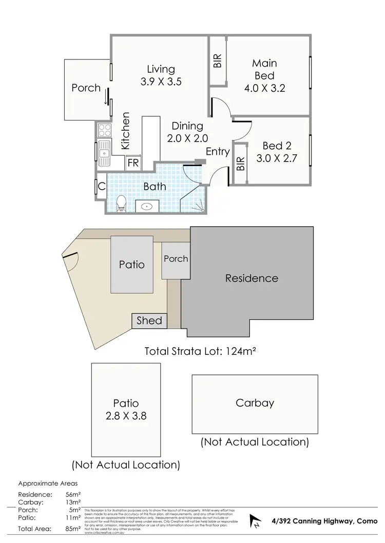 Floorplan of Homely house listing, 4/392 Canning Highway, Como WA 6152