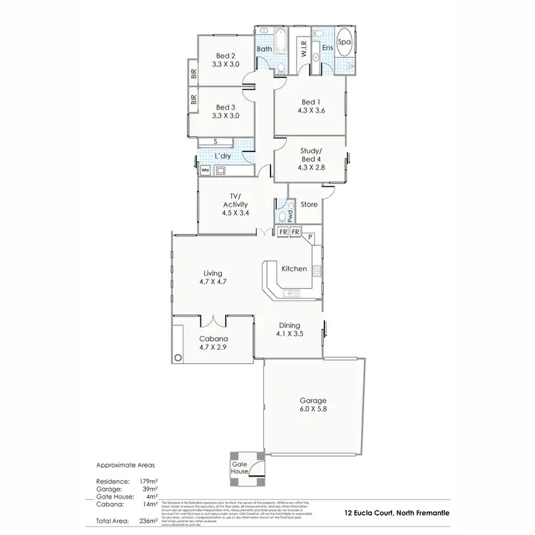 Floorplan of Homely house listing, 12 Eucla Court, North Fremantle WA 6159