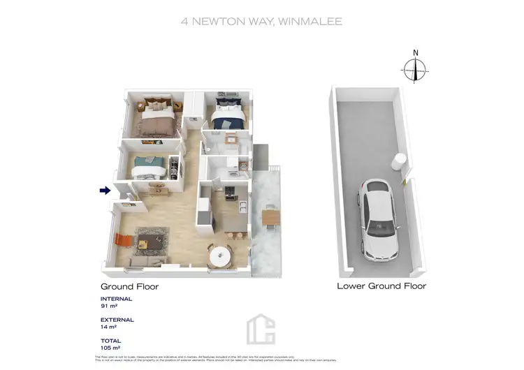 Floorplan of Homely semi-detached listing, 4 Newton Way, Winmalee NSW 2777