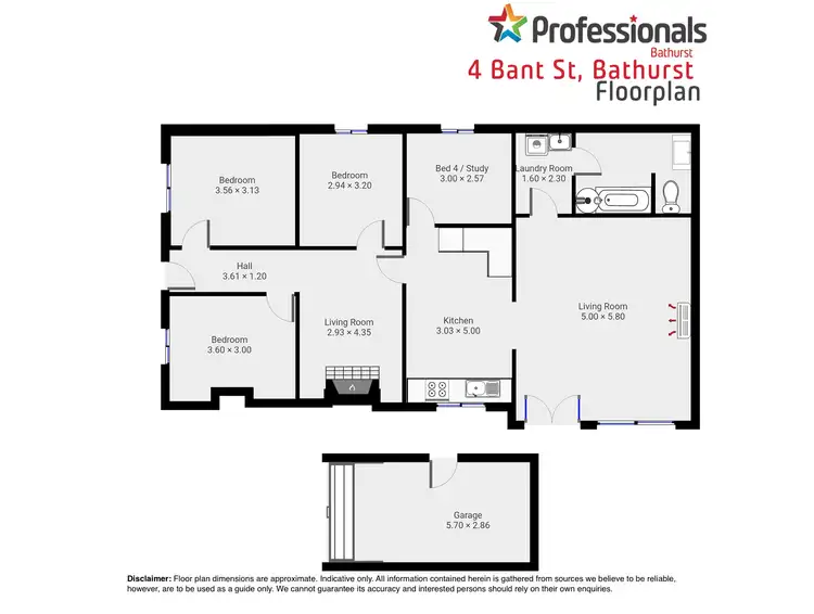 Floorplan of Homely house listing, 4 Bant Street, Bathurst NSW 2795