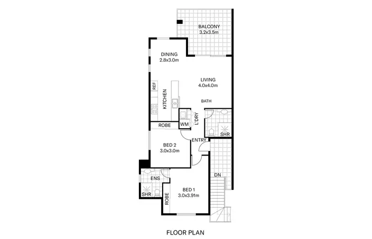 Floorplan of Homely apartment listing, 3/225 St Kilda Road, Kewdale WA 6105