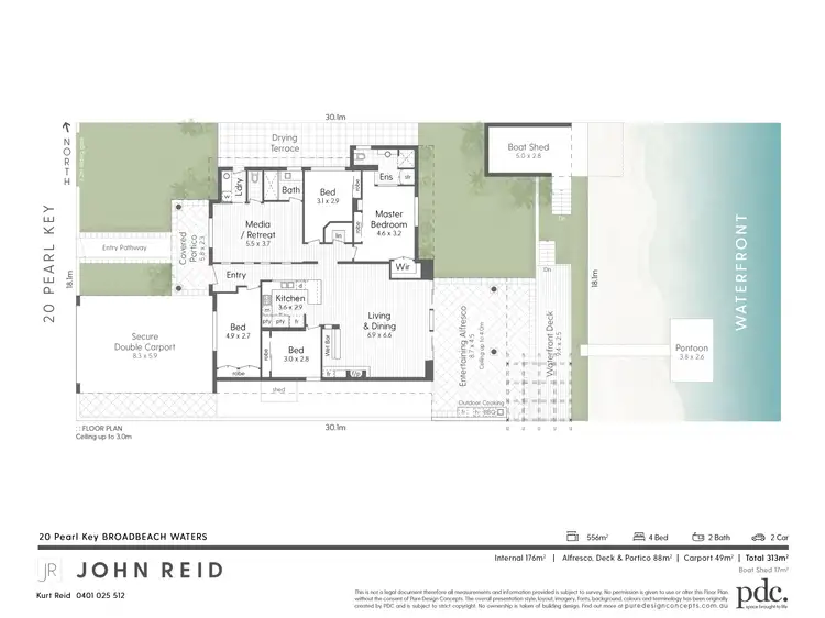Floorplan of Homely house listing, 20 Pearl Key, Broadbeach Waters QLD 4218