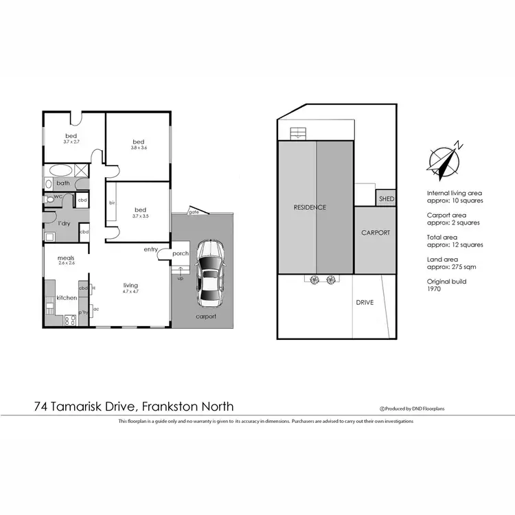 Floorplan of Homely house listing, 1/74 Tamarisk Drive, Frankston North VIC 3200