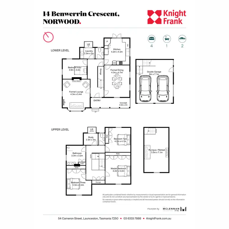 Floorplan of Homely house listing, 14 Benwerrin Crescent, Norwood TAS 7250