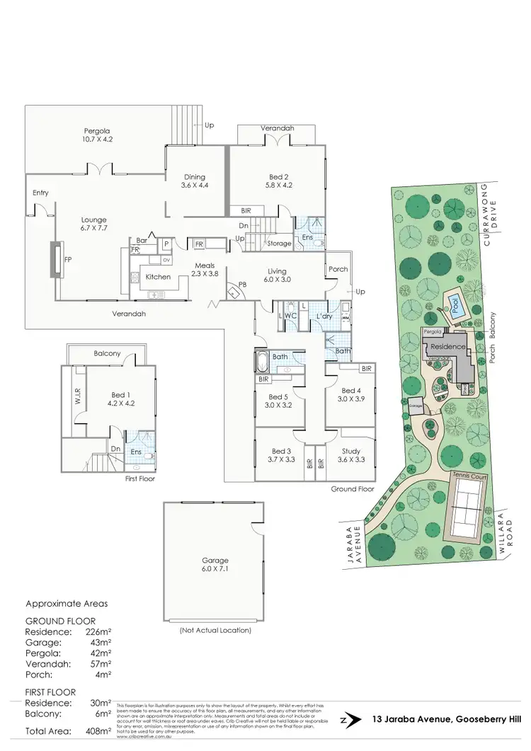 Floorplan of Homely house listing, 13 Jaraba Avenue, Gooseberry Hill WA 6076