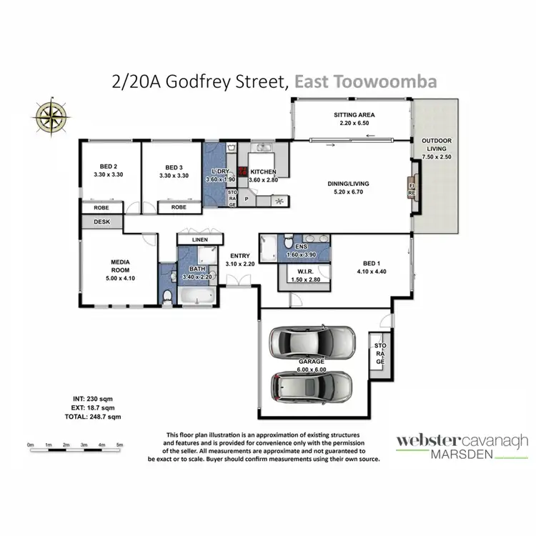 Floorplan of Homely apartment listing, 2/20A Godfrey Street, East Toowoomba QLD 4350