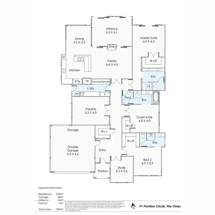 Floorplan of Homely house listing, 91 Pavilion Circle, The Vines WA 6069