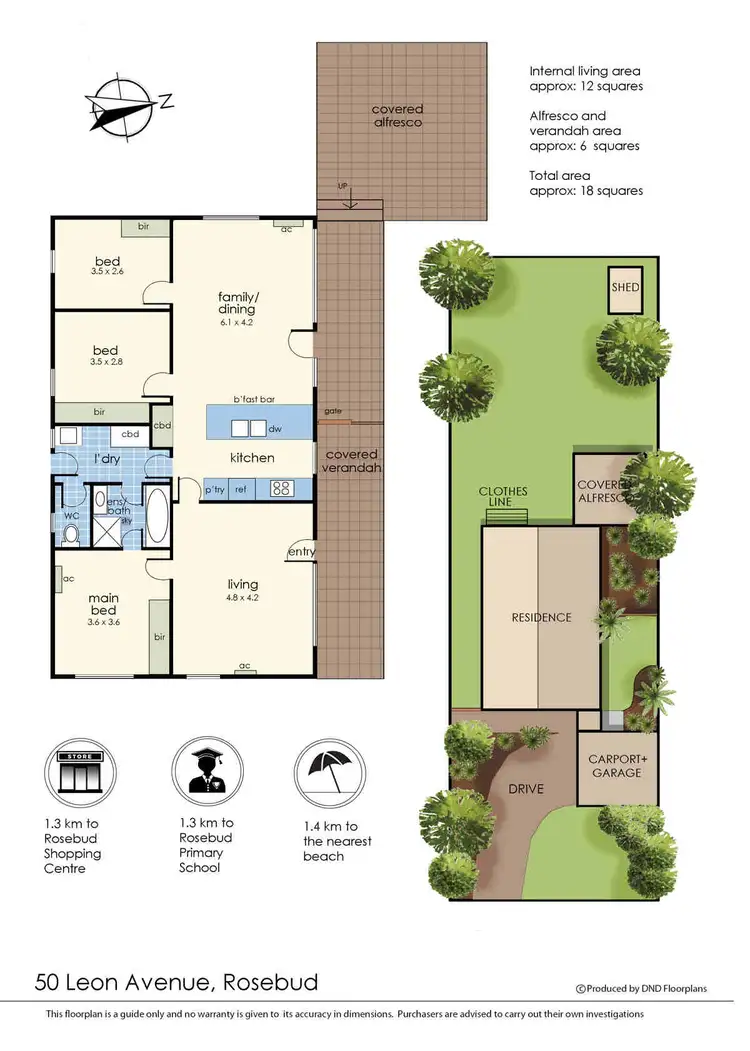 Floorplan of Homely house listing, 50 Leon Avenue, Rosebud VIC 3939
