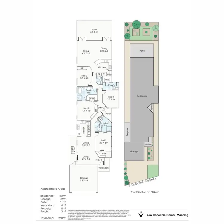 Floorplan of Homely house listing, 45A Conochie Crescent, Manning WA 6152
