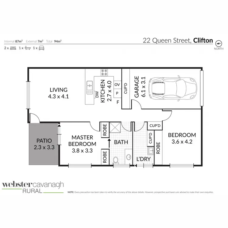 Floorplan of Homely unit listing, 7/22 Queen Street, Clifton QLD 4361