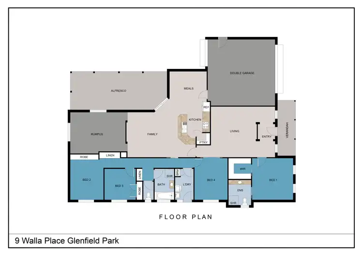 Floorplan of Homely house listing, 9 Walla Place, Glenfield Park NSW 2650